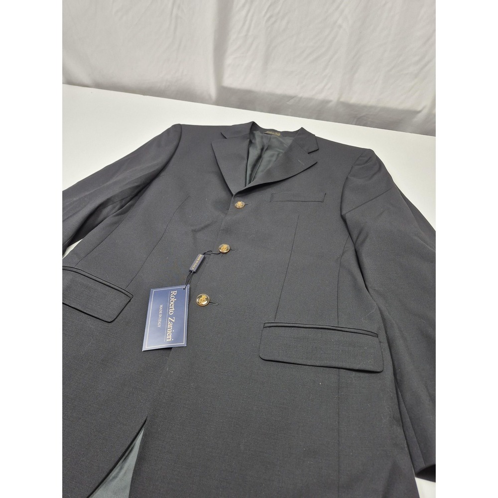 Roberto Zanieri Blazer Mens 40L Super 100s Wool Made In Italy Jacket NWT Reda - Picture 2 of 14